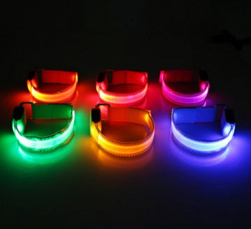 LED Nylon Dog Leash & Collar Set – Glow-in-the-Dark Flashing Pet Gear for Night Safety