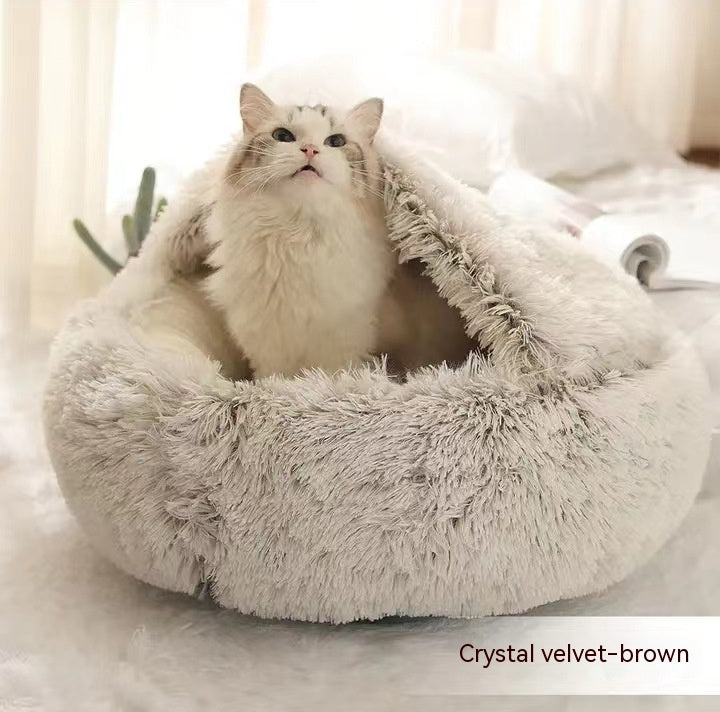 Warm Plush Pet Bed – Soft Winter Cushion for Cats & Dogs