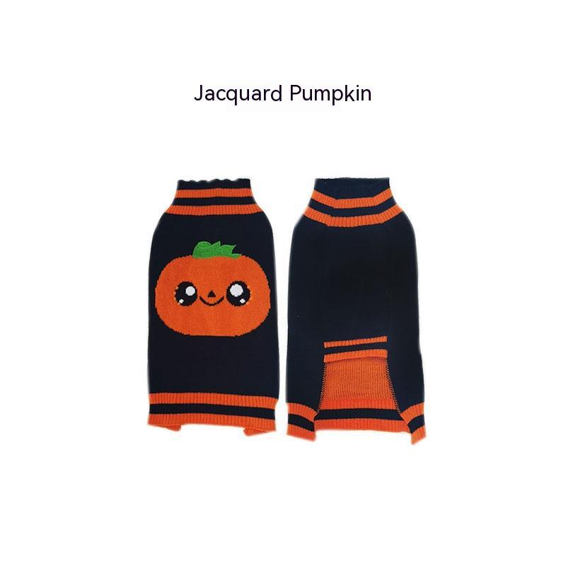 Halloween Dog Sweater – Cozy Knit Pet Outfit for Small Dogs