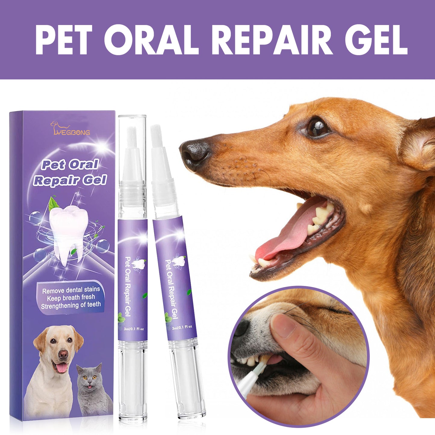 Pet Mouth Repair Gel – Oral Care for Dogs & Cats (3ml)