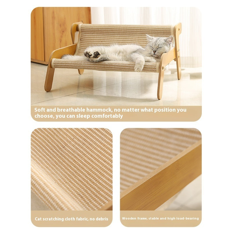 Cat Scratch Board Recliner – Multi-Functional Cat Nest & Scratch Pad with Replacement Mat