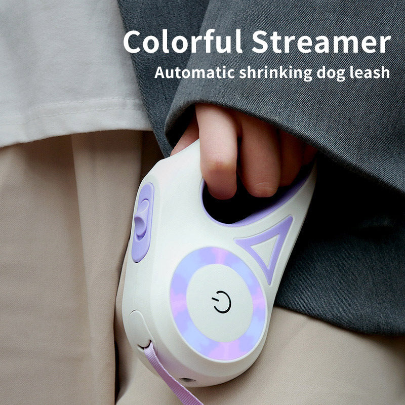 Retractable Dog Leash with One-Hand Brake – Telescopic, Explosion-Proof Options, with Optional Collar
