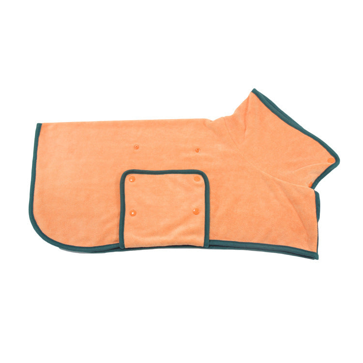 Super Absorbent Dog Bathrobe Towel – Quick Drying Pet Drying Coat with Adjustable Straps
