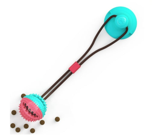 Interactive Suction Cup Tug Toy with Chew Ball – Teeth Cleaning Dog Toy