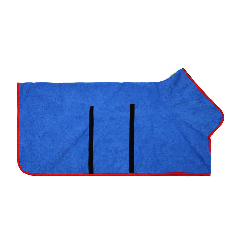 Super Absorbent Dog Bathrobe Towel – Quick Drying Pet Drying Coat with Adjustable Straps
