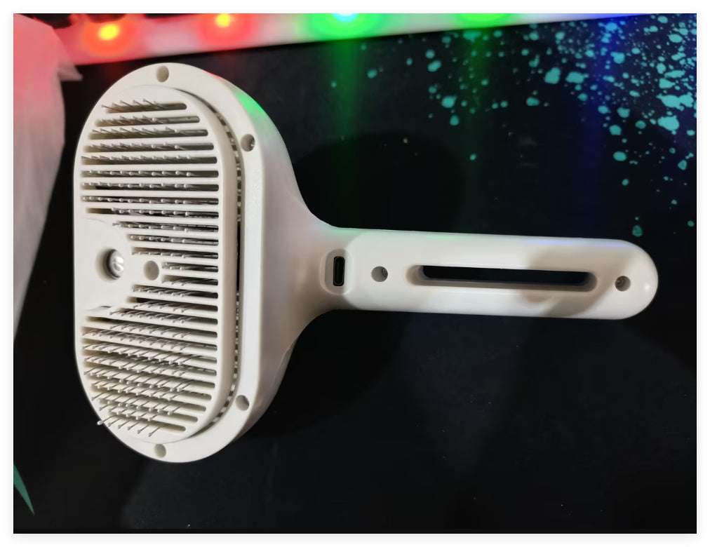 Pet Grooming Brush with Mist Spray – Dematting Comb & Hair Remover for Dogs & Cats