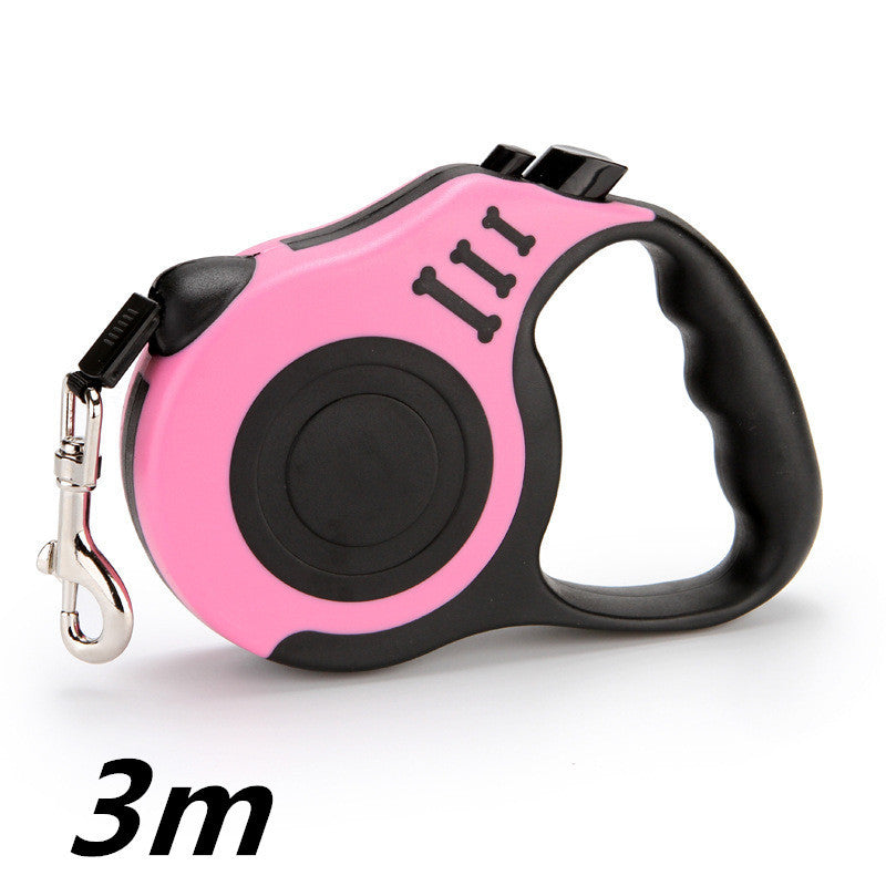 Retractable Pet Leash with One-Hand Lock – Durable Nylon Lead for Dogs & Cats