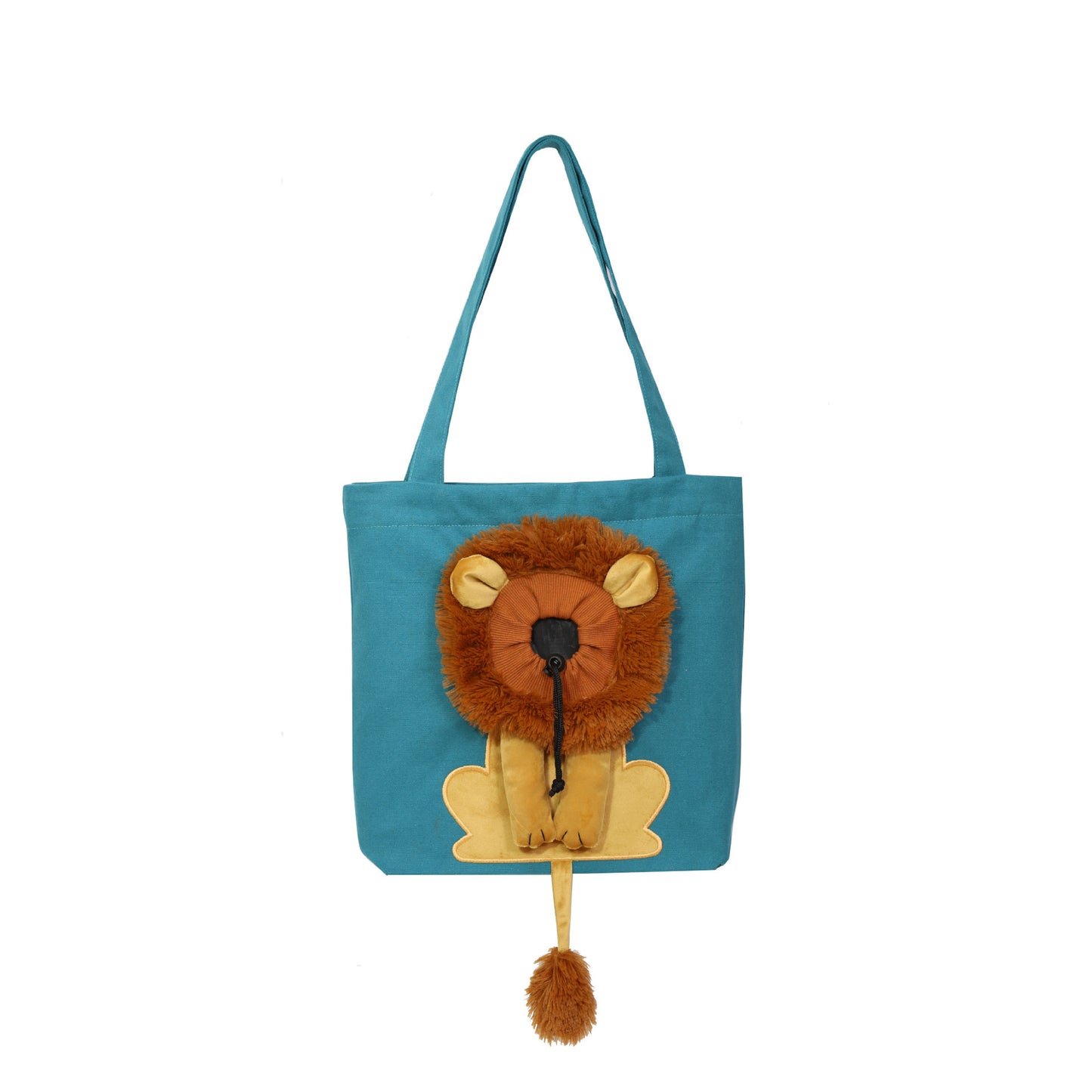 Lion Design Pet Carrier Backpack – Breathable Canvas Sling for Small Dogs & Cats (Up to 5 lbs)