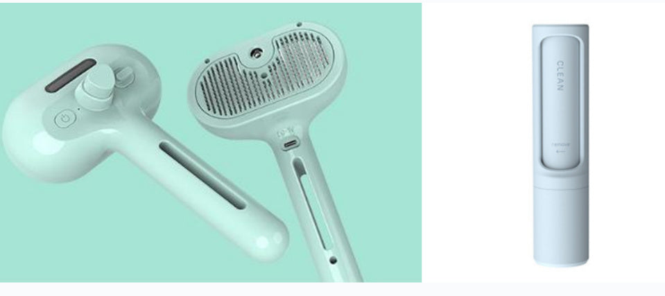 Pet Grooming Brush with Mist Spray – Dematting Comb & Hair Remover for Dogs & Cats