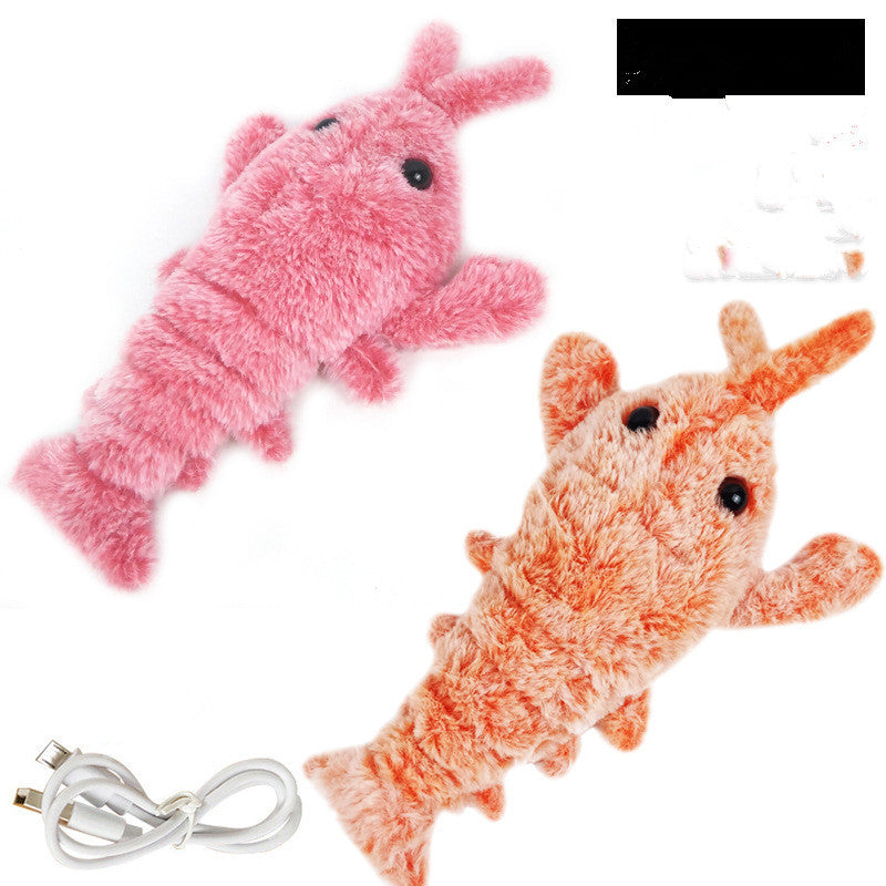 Interactive Jumping Lobster Cat Toy – USB Rechargeable Plush