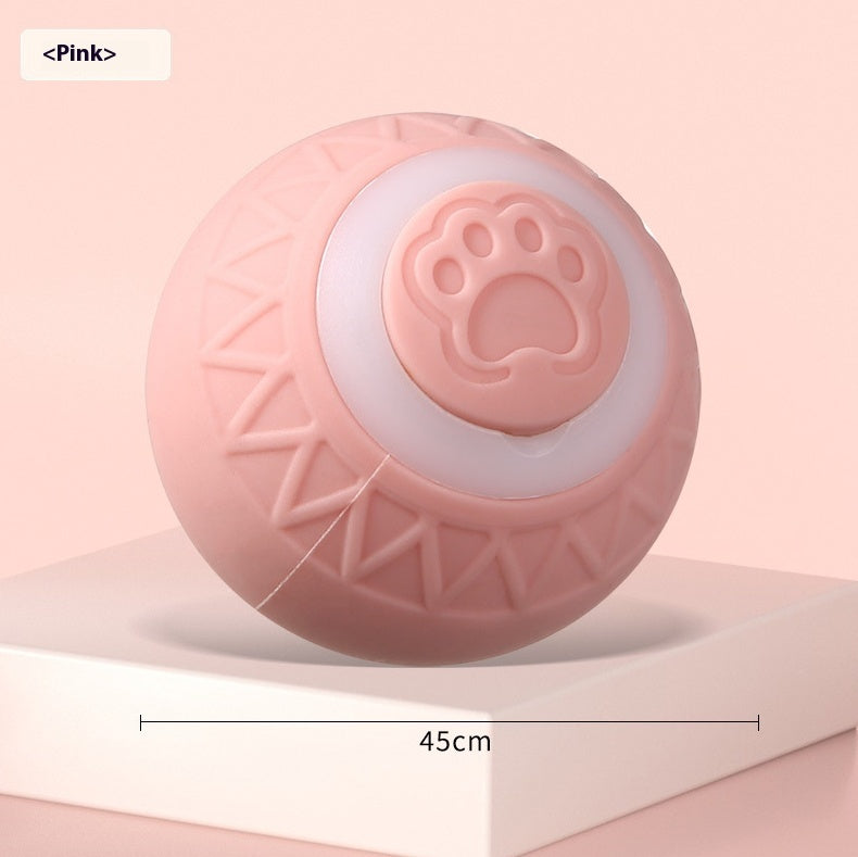 Rechargeable Cat Interactive Ball Toy – Automatic Rolling Silicone Play Ball