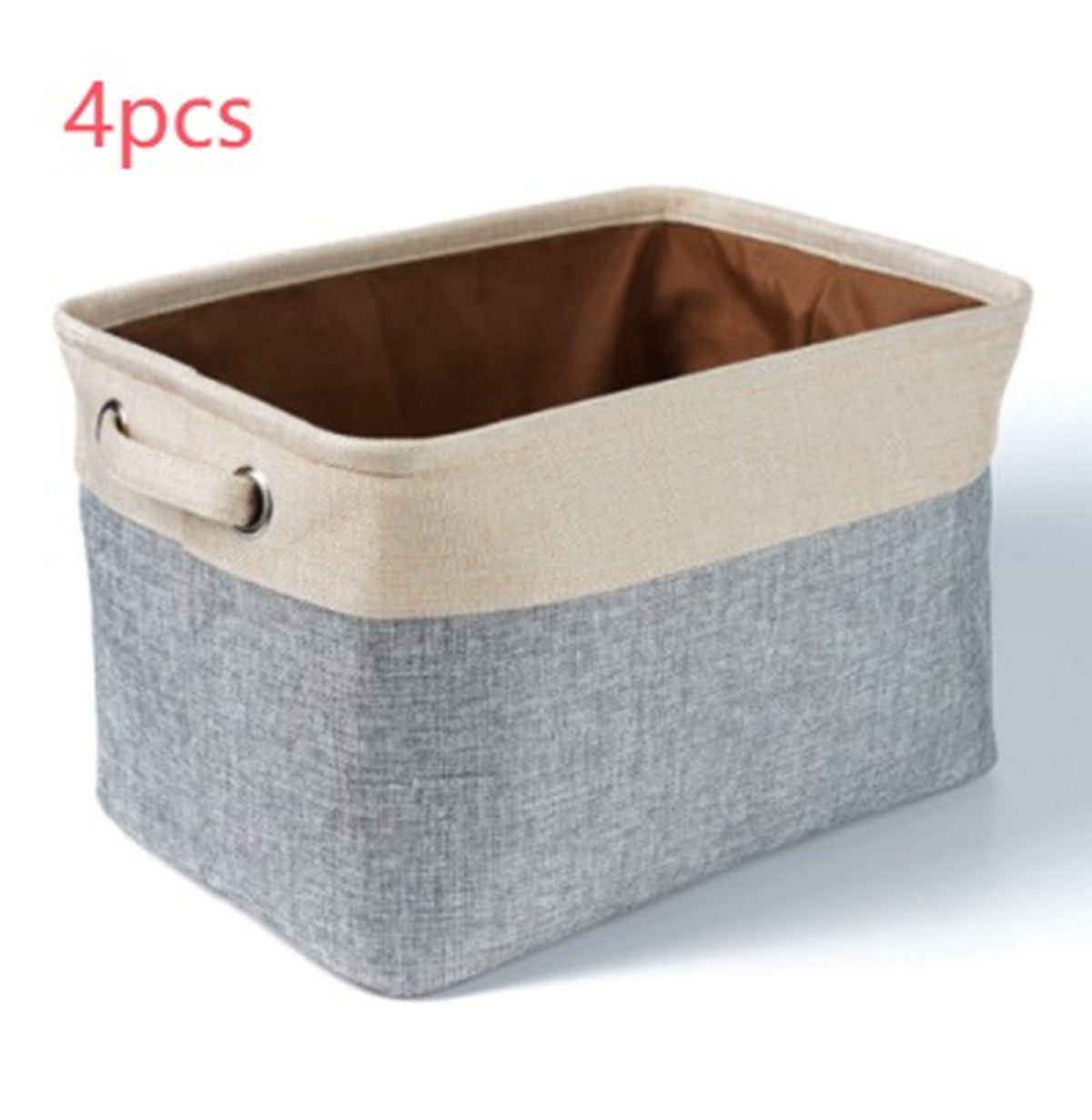 Linen Pet Storage Basket – Foldable Organizer for Pet Toys, Clothes & Accessories
