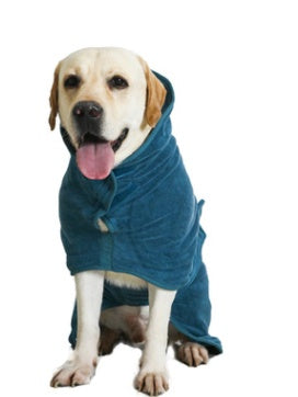 Super Absorbent Dog Bathrobe Towel – Quick Drying Pet Drying Coat with Adjustable Straps
