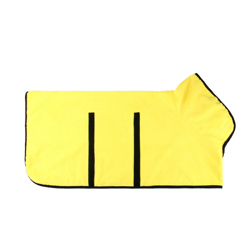 Super Absorbent Dog Bathrobe Towel – Quick Drying Pet Drying Coat with Adjustable Straps