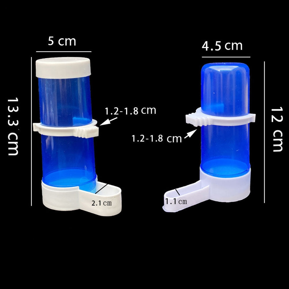 Automatic Bird Water Drinker & Feeder – Transparent Cage Attachment