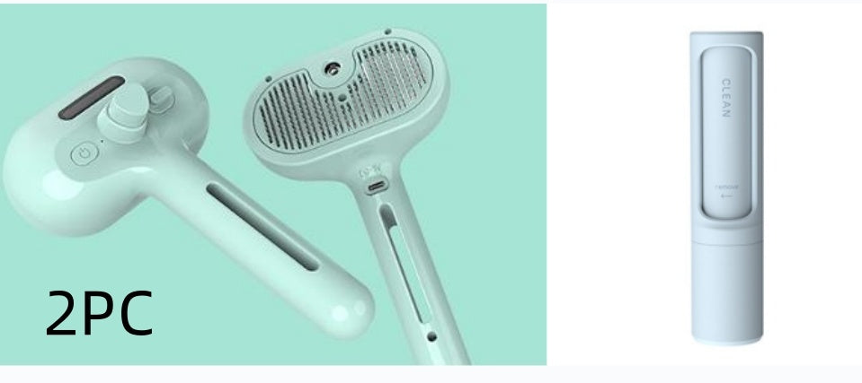 Pet Grooming Brush with Mist Spray – Dematting Comb & Hair Remover for Dogs & Cats