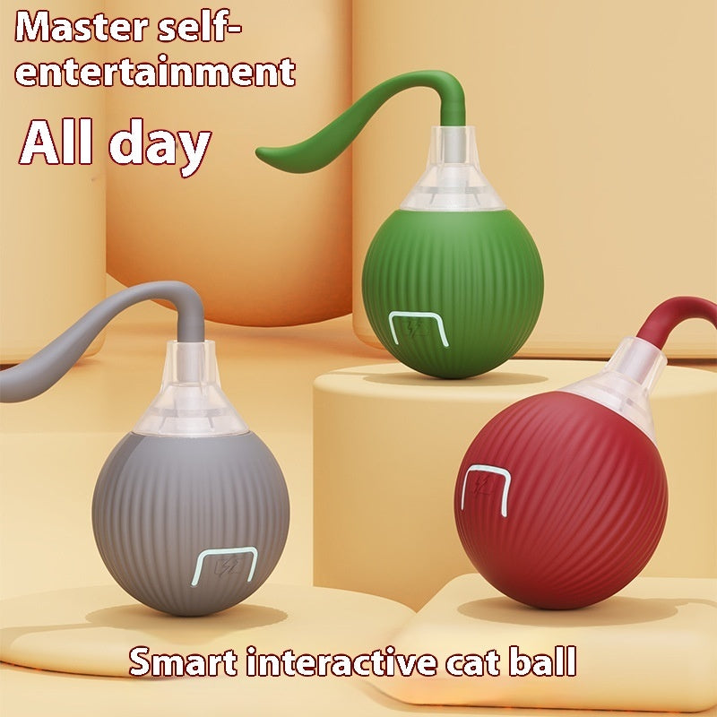 Interactive Magic Tail Cat Toy Ball – Auto Motion, Chirping & Plush Options