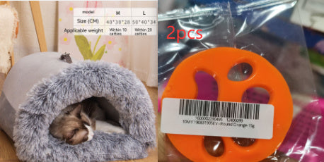 Plush Cat & Dog House – Semi-Enclosed Cozy Pet Nest with Privacy & Style