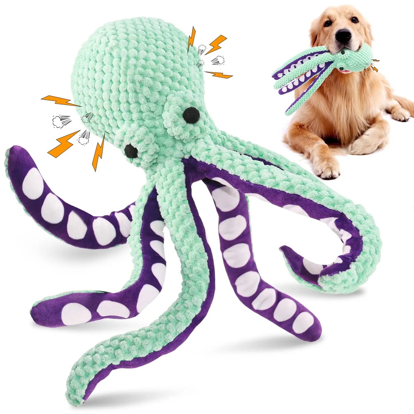 Plush Squeaky Dog Toy – Durable Chew & Fetch Playmate for Small to Large Dogs