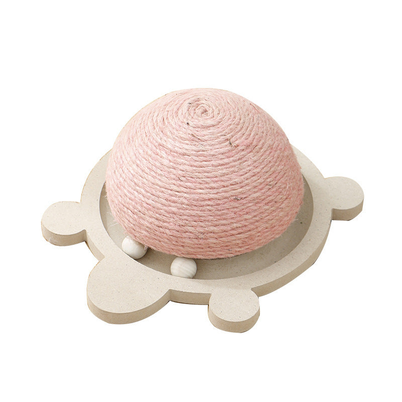 Tortoise Cat Scratching Board with Ball Toy – Durable Cotton Rope Play Mat