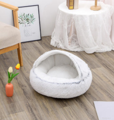 Warm Plush Pet Bed – Soft Winter Cushion for Cats & Dogs