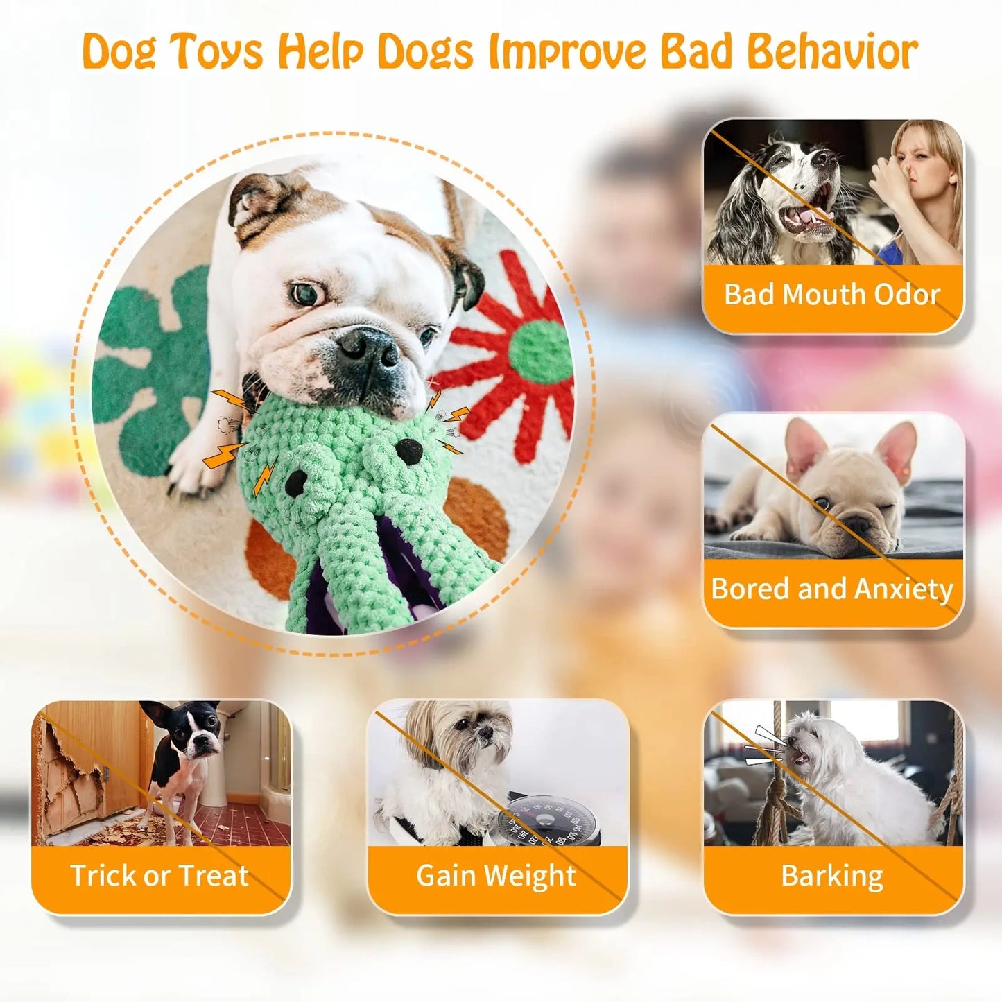Plush Squeaky Dog Toy – Durable Chew & Fetch Playmate for Small to Large Dogs