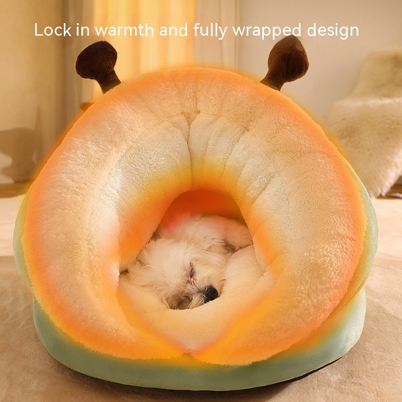 Thick Warm Slippers Pet Nest – Cozy Crystal Velvet Bed for Small Dogs