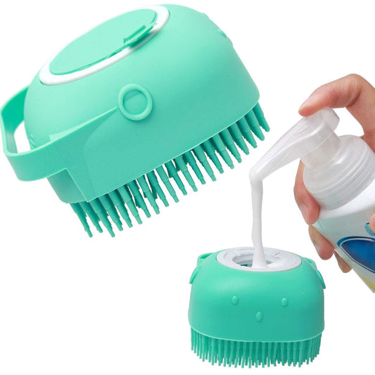 2-in-1 Silicone Soap Scrubber Dispenser – Bath Brush & Massager