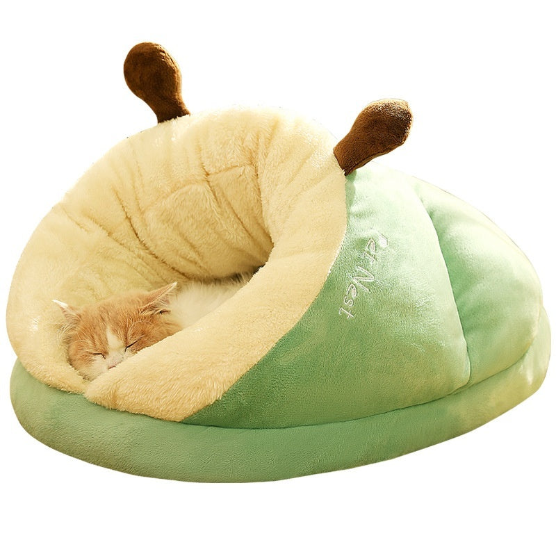 Thick Warm Slippers Pet Nest – Cozy Crystal Velvet Bed for Small Dogs