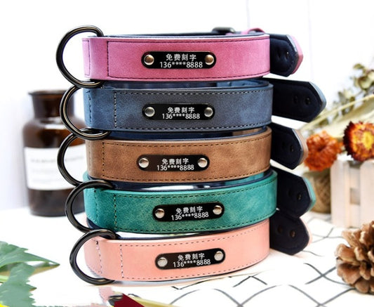 Premium Microfiber Leather Dog Collar – Adjustable, Durable & Comfortable