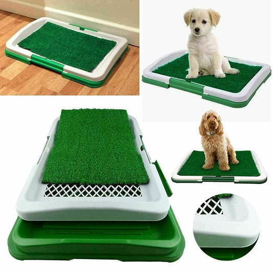 Pet Training Toilet with Detachable Mesh & Lawn Carpet – Indoor Dog & Puppy Potty