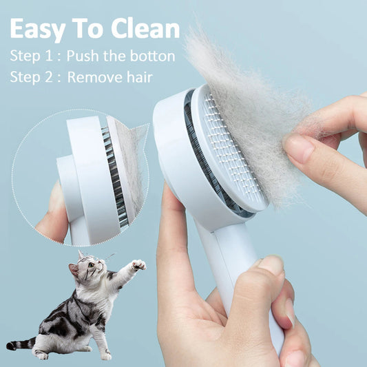 Self-Cleaning Pet Hair Remover Brush – Easy Fur & Lint Removal for Dogs & Cats