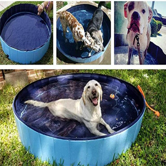 Foldable Dog Swimming Pool – Durable PVC Pet Bath Tub for Dogs, Kids & Outdoor Fun