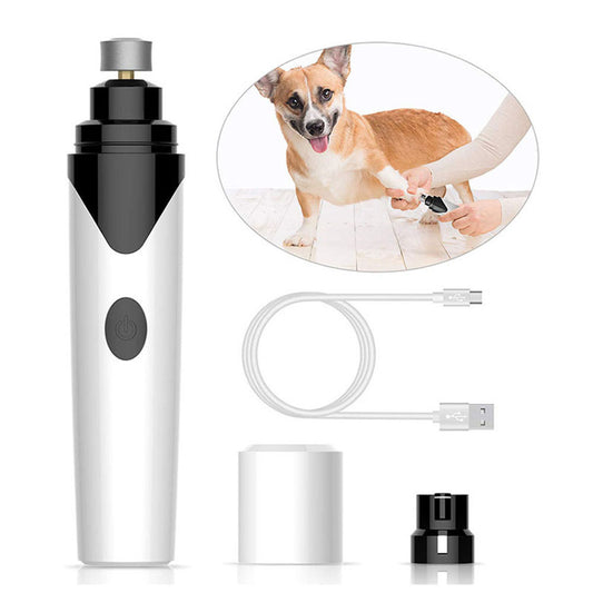 USB Rechargeable Pet Nail Grinder – Low Noise & Safe Grooming Tool for Dogs, Cats & Small Pets