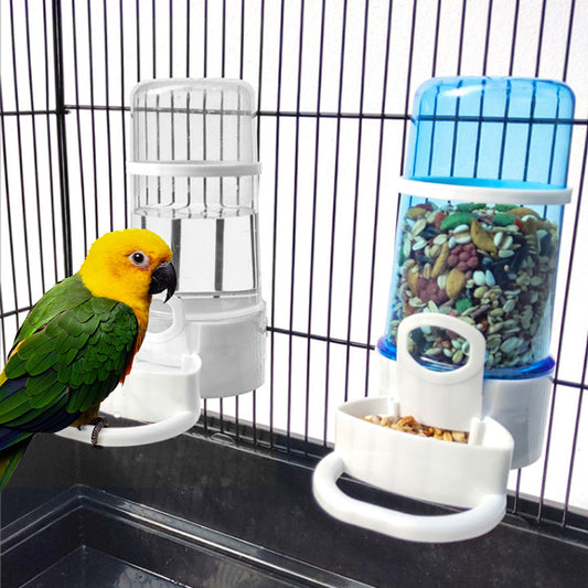 Automatic Bird Water Dispenser – Cage-Mounted Drinking Jug for Birds & Small Pets