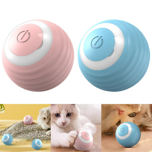 Rechargeable Cat Interactive Ball Toy – Automatic Rolling Silicone Play Ball