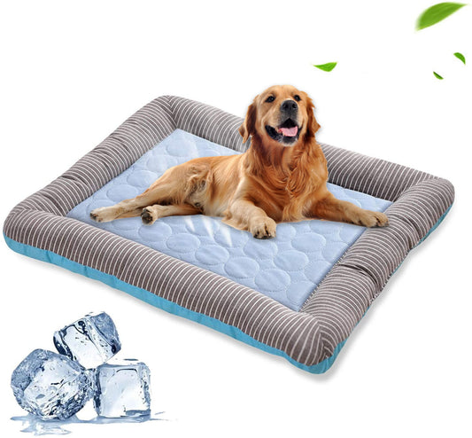 Self-Cooling Pet Mat – Washable Summer Bed Pad for Dogs & Cats (S/M/L)