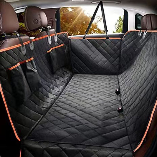 Dog Car Seat Cover – Waterproof Oxford Cloth Pet Travel Mat with Double Pockets