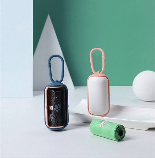 Mini Portable Pet Waste Bag Dispenser – Durable ABS Garbage Box for Travel & Walks