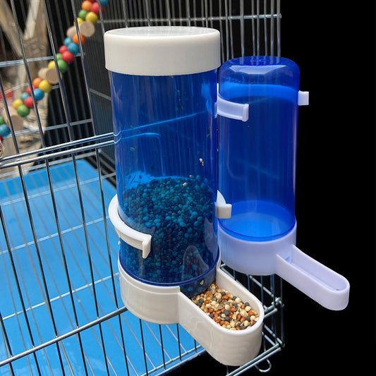 Automatic Bird Water Drinker & Feeder – Transparent Cage Attachment
