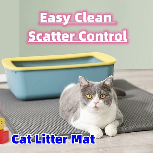 Double-Layer Cat Litter Mat – Waterproof, Non-Slip & Easy to Clean